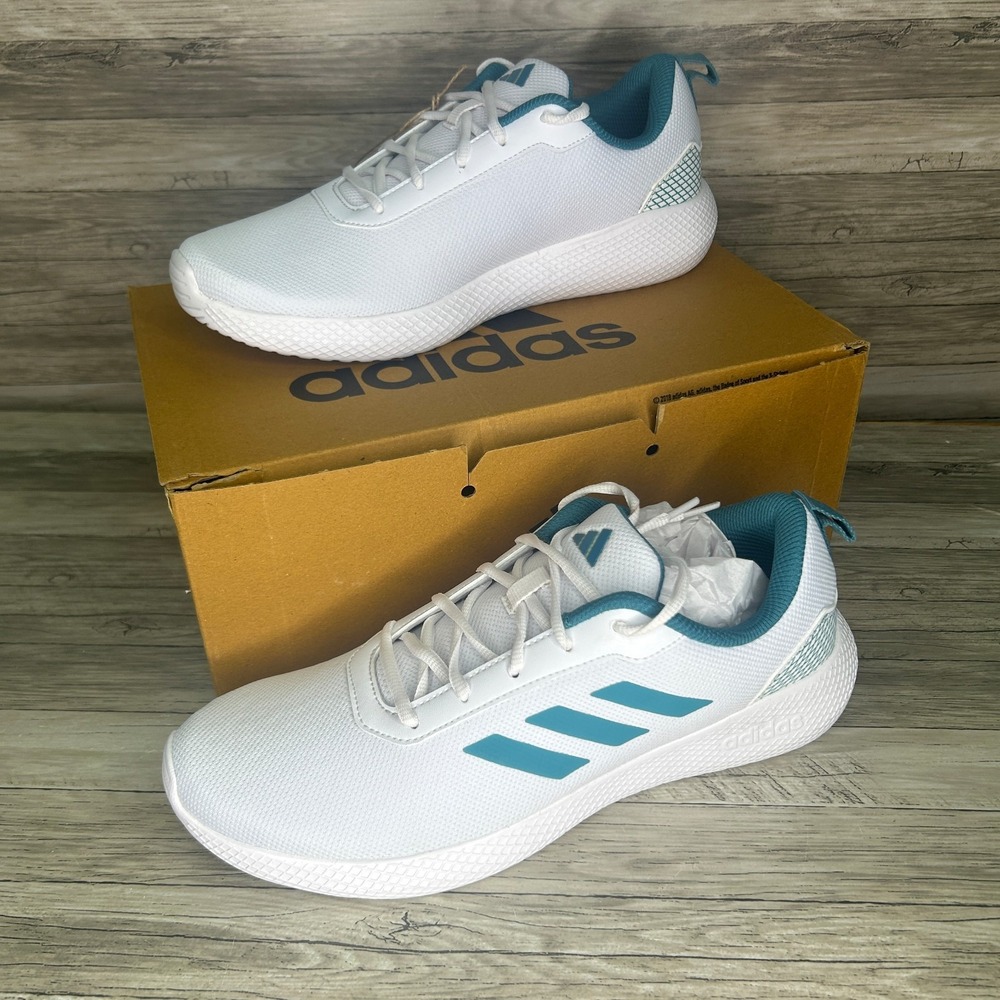 Adidas Impulse SYN 3.0 Mens 9.5 White Arctic Fusion Teal JJ5329 Sneaker Shoe‎